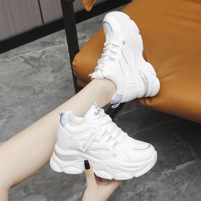 Fashion Autumn Casual Shoes for Woman Platform Lace-Up 2024 High Quality Wear Resistant Women's Vulcanized Shoes Zapatos De Mujer