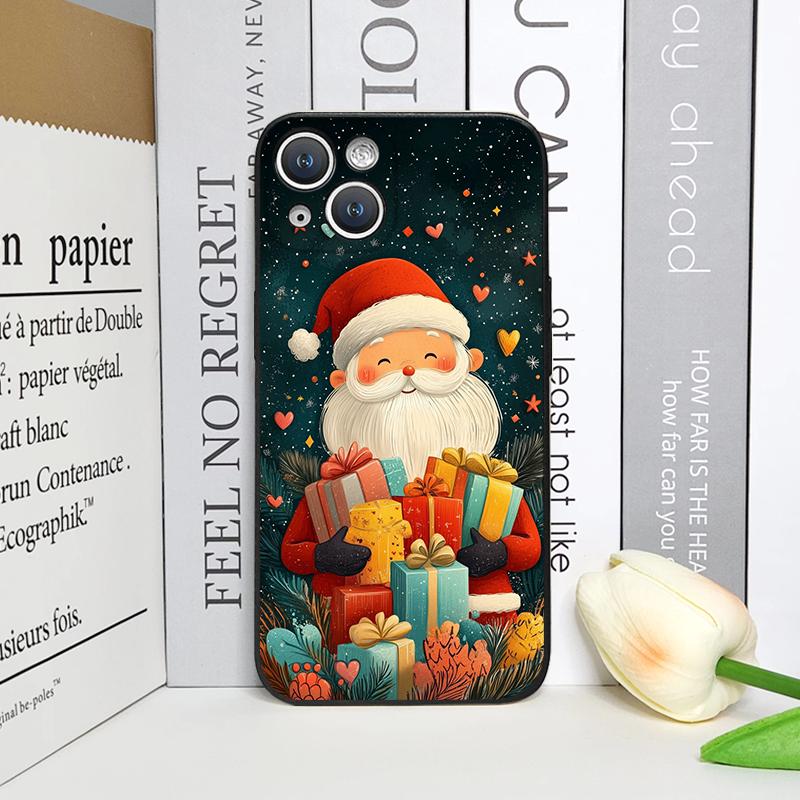 Чехол для телефона с рисунком Рождественской елки и Санта-Клауса Для IPhone 17 16 15 14 13 12 11 Pro Max XS XR X 7 8 Plus 17 Air 16E Чехол