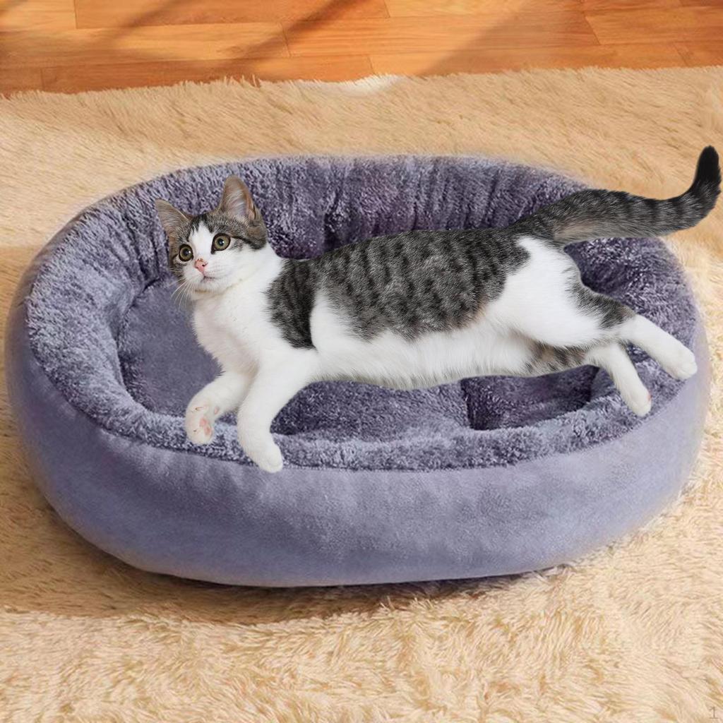 Кровать для кошек для домашней подушки, самогреющаяся, моющаяся, нескользящая, для маленьких собак