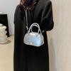 Texture PU Leather Small Top-handle Bags  Solid Color Handbags Designer Casual Crossbody Shoulder Bag For Daily Used