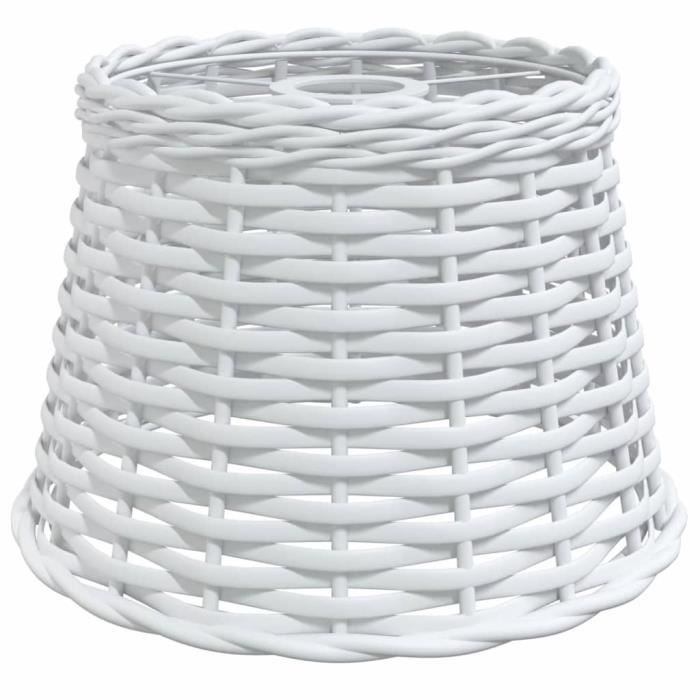 VidaXL White Ceiling Lamp Shade Ø25x17 Cm Wicker 364366