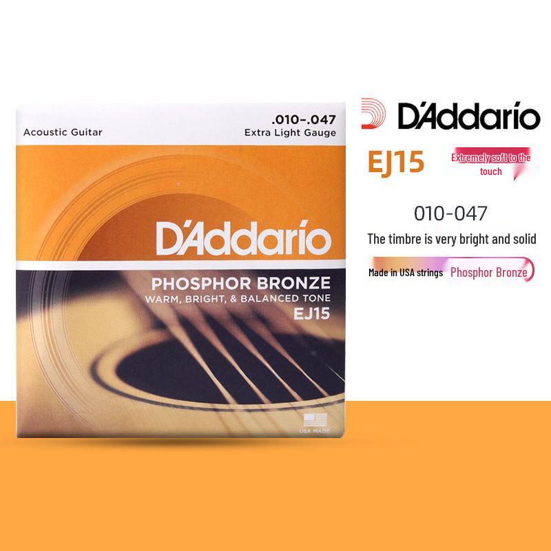 D'Addario EJ16 EZ920 Струны для фолк-гитары с покрытием из фосфорной бронзы, набор из 6 штук.