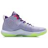 Li-Ning High-Top Basketball Shoes With Slip Resistance And Durability Unisex Sneakers Purple Green ABAR065-3