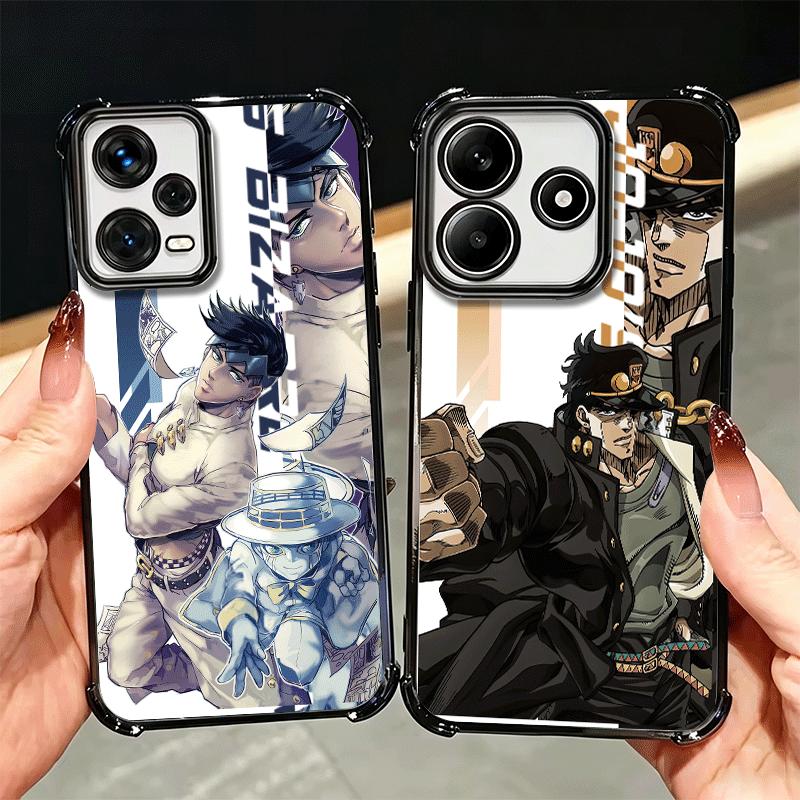 Мягкий чехол для телефона с дизайном из аниме JoJo Adventure для Xiaomi Redmi Note 14 15 Pro Plus 13 12 11S 11T 5G 10 9S 9 Покрытие Защита от падения Fund