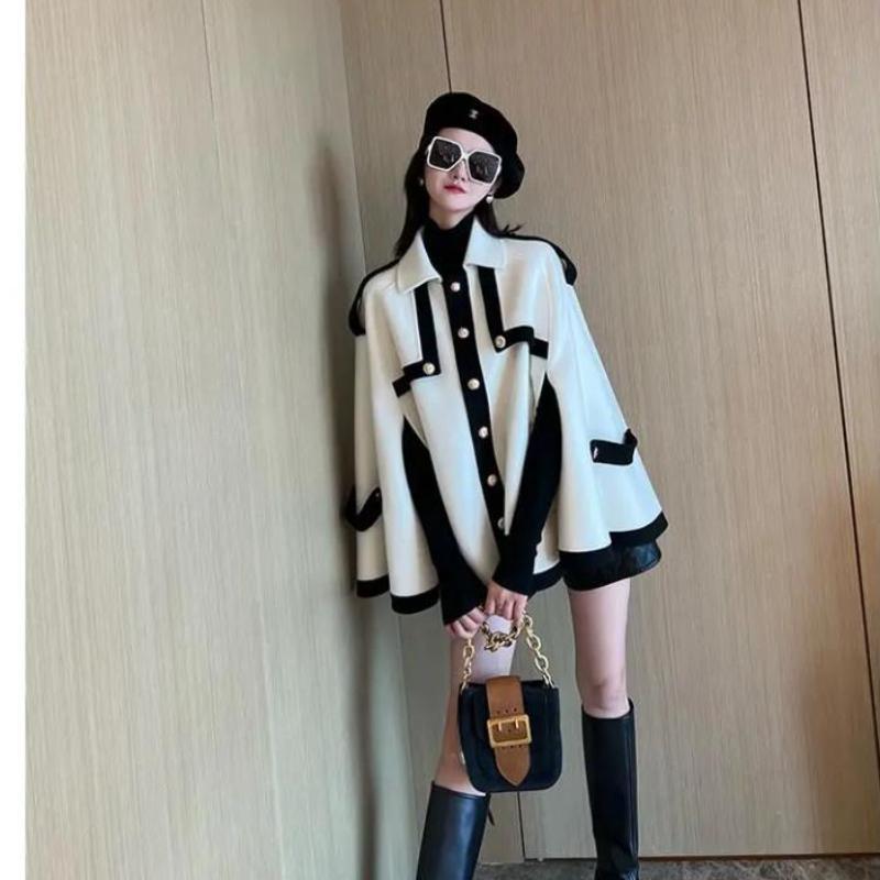 Шерстяные пальто Женская мода Темперамент Плащ Пальто Женская Верхняя одежда оверсайз Ropa Mujer Однотонные Корейские Милые Куртки Топы