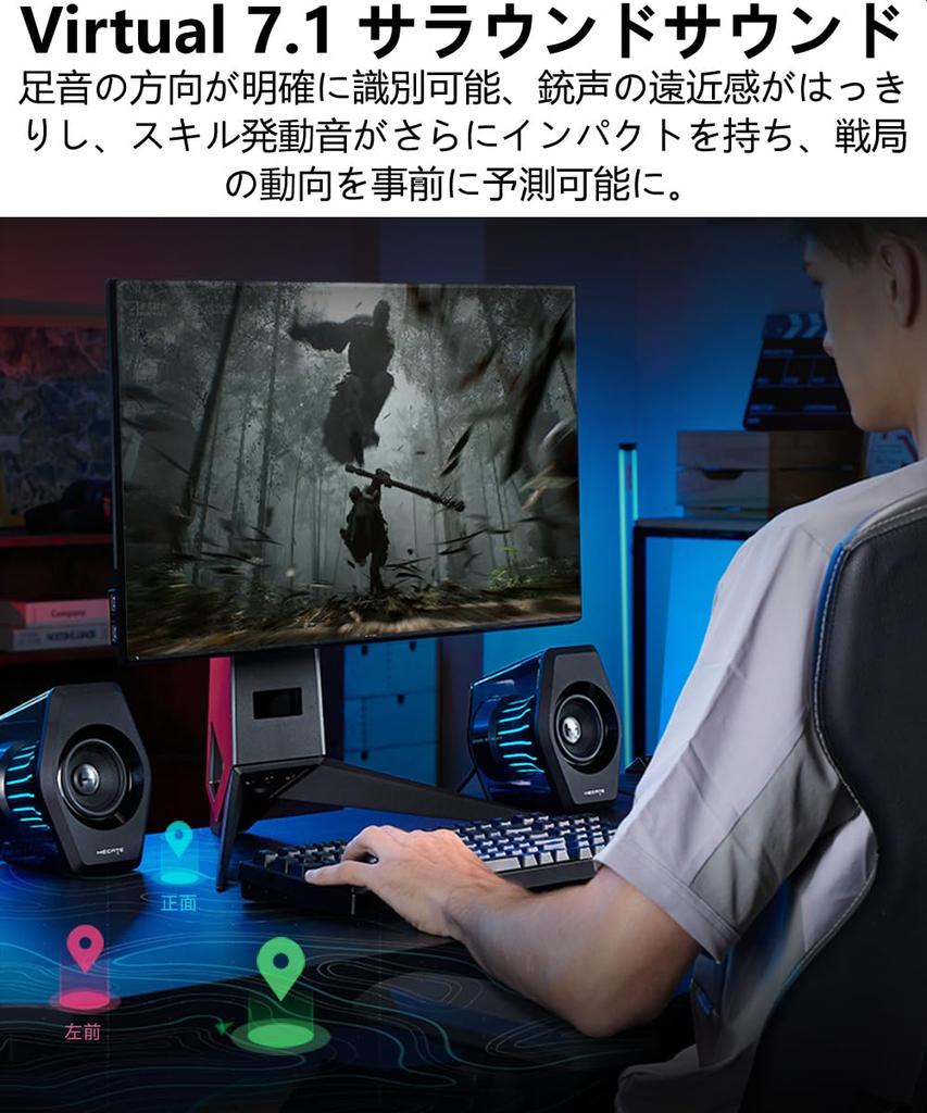 Edifier G2000 Pro 64 Вт Компактные настольные колонки для ПК и игр Продвинутые Активные Высокое качество звука Синхронизация RGB Виртуальный объемный звук Совместимость с