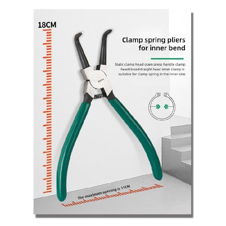 Эргономичные плоскогубцы для стопорных колец из углеродистой стали, точные, с прямыми и изогнутыми наконечниками, 4 шт.