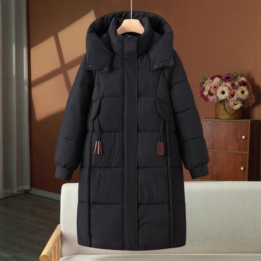 Fashion cotton-padded clothes for women's new winter women's medium and long down cotton-padded clothes, simple and versatile thickened warm cotton-p