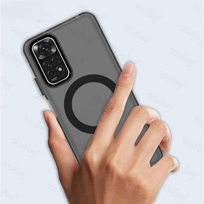 Прозрачный чехол для Redmi Note 11 Чехол Redmi Note 11 11S Магнитная адсорбция Беспроводная зарядка Задняя крышка для чехла Redmi Note 11S
