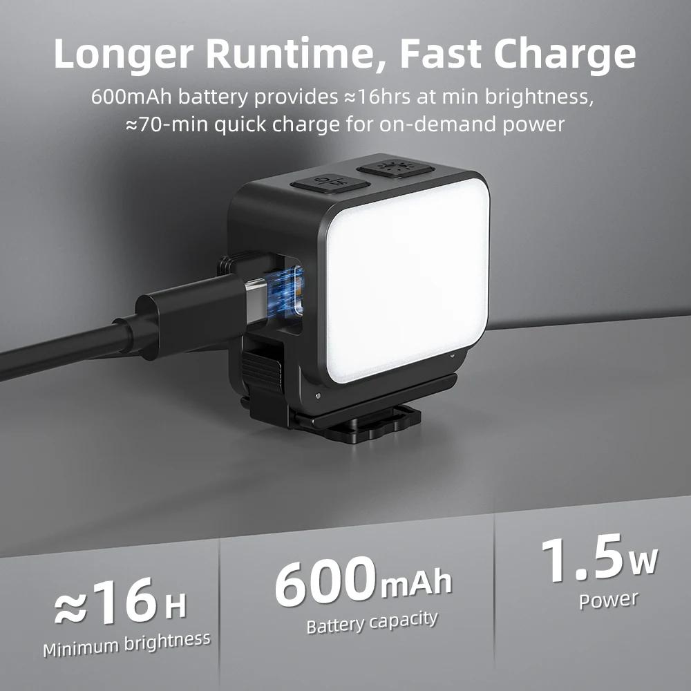 Fill Light for DJI OSMO Nano Accessories Video Lights Magnetic IPX4 Waterproof Photography Lighting Light 600mAh Rechargeable
