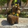 Spring Sunflower Highland Cow Figurines Funny Calf Lovers Gifts  Table Decor