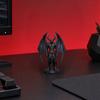 Статуя Демона-Ангела в Доспехах и с Крыльями, 3D-печатная Готическая Скульптура для Настольной Полки, Декор для Дома в Стиле Темного Фэнтези, Хэллоуинский Подарок для Мужчин