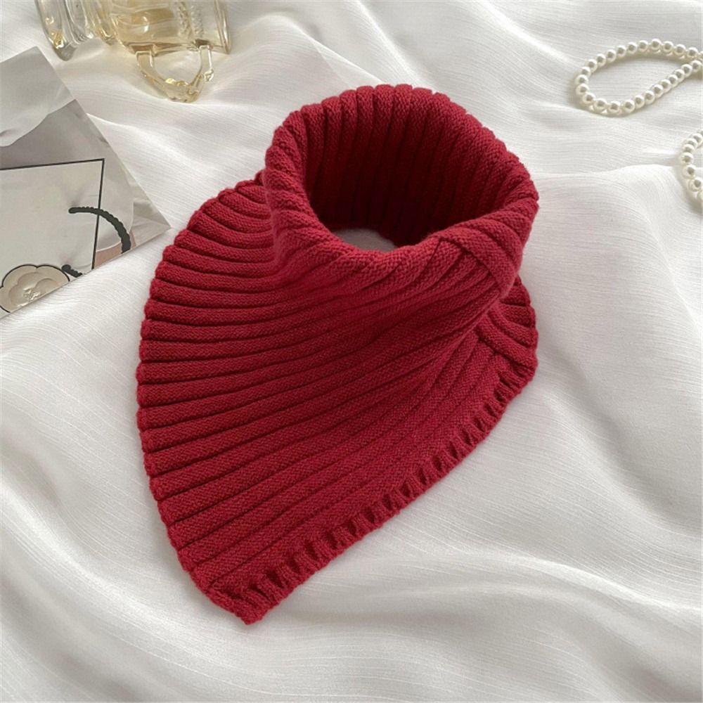 Women Warm Windproof Neck Warmer Knitted Fake Collar Scarf Turtleneck