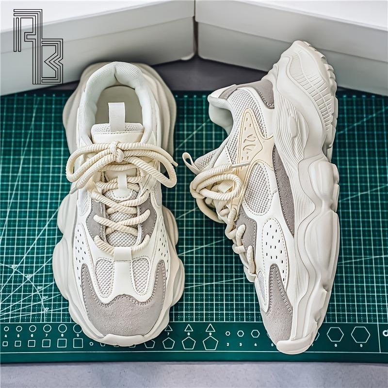 Spring And Autumn Trend Thick Soled Versatile Casual Shoes, New Comfortable Dad Shoes For Men'S Outdoor Travel