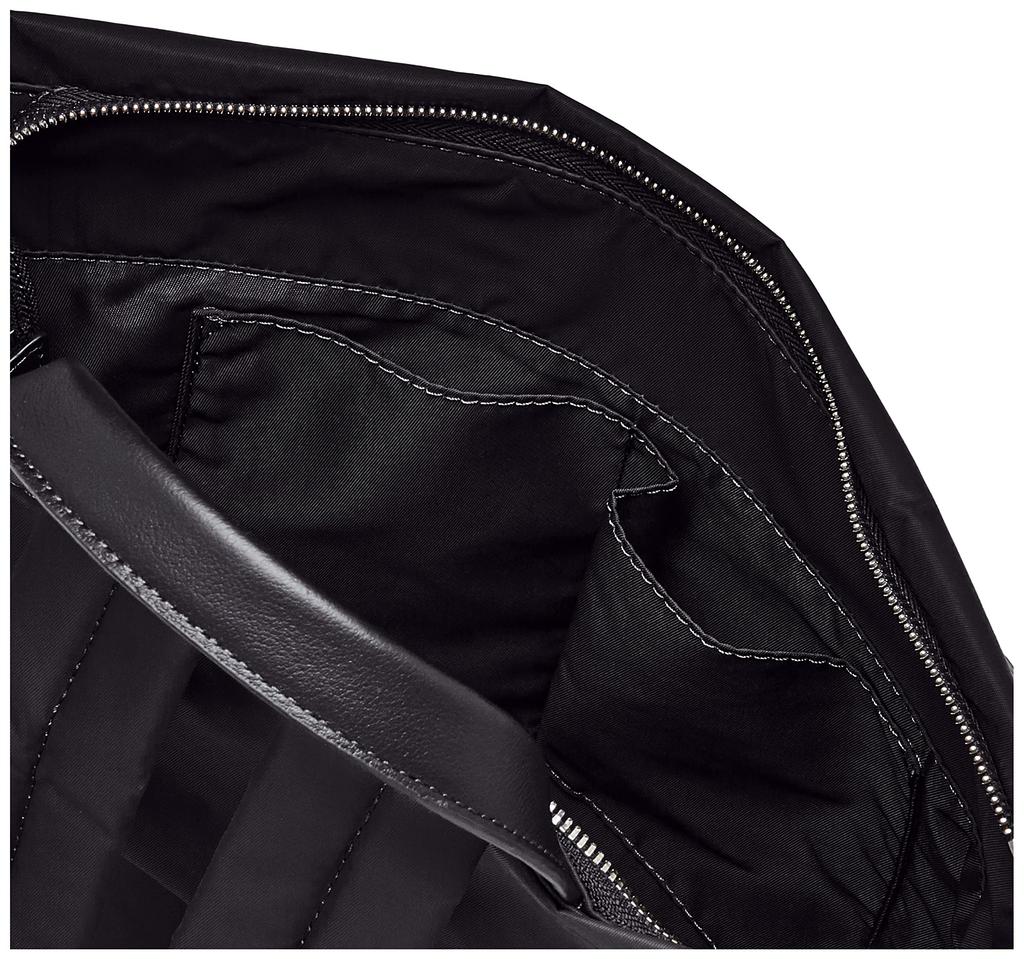 Recycled Nylon X Cow Leather Wrap Black [Isaac] Backpack, Backpack, Women's, 2001004, (10)