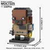 MOOXI Серия фильмов ужасов Набор MOC Кирпичи Машина Кирпичная Голова Модель Набор DIY Строительный Блок Образовательные Игрушки Для Детей Подарок на День Рождения
