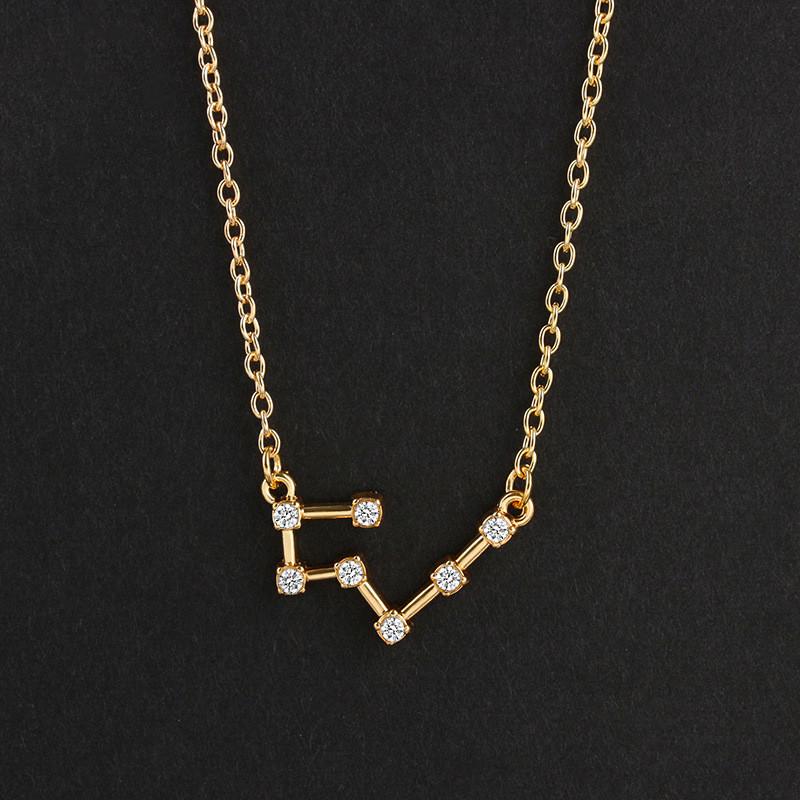 Созвездие минималистичные украшения звезда зодиака ключица ожерелье знак элегантный женский подарок на день рождения