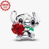925 Silver Minnie Travel Cars Security Chain Charms Beads Backpack Panda Original Womens Bracelet Pendant DIY Gift