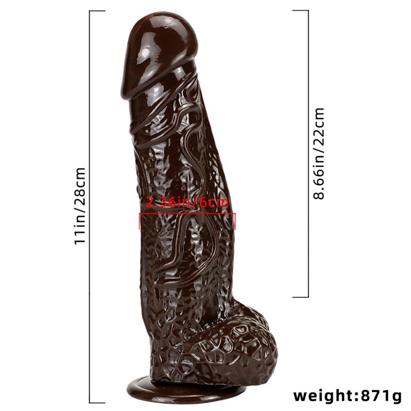 Female Large Size Simulation Dildo Sucker Support Big Private Parts Soft Masturbation Device Anal Plug Fun Adult Products