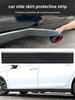 Side Canard Spoiler Universal Car Door Side Skirt Protector Rubber Body Edge Guard Decal Anti-Scratch Anti-Collision Protection Sticker Decoratio