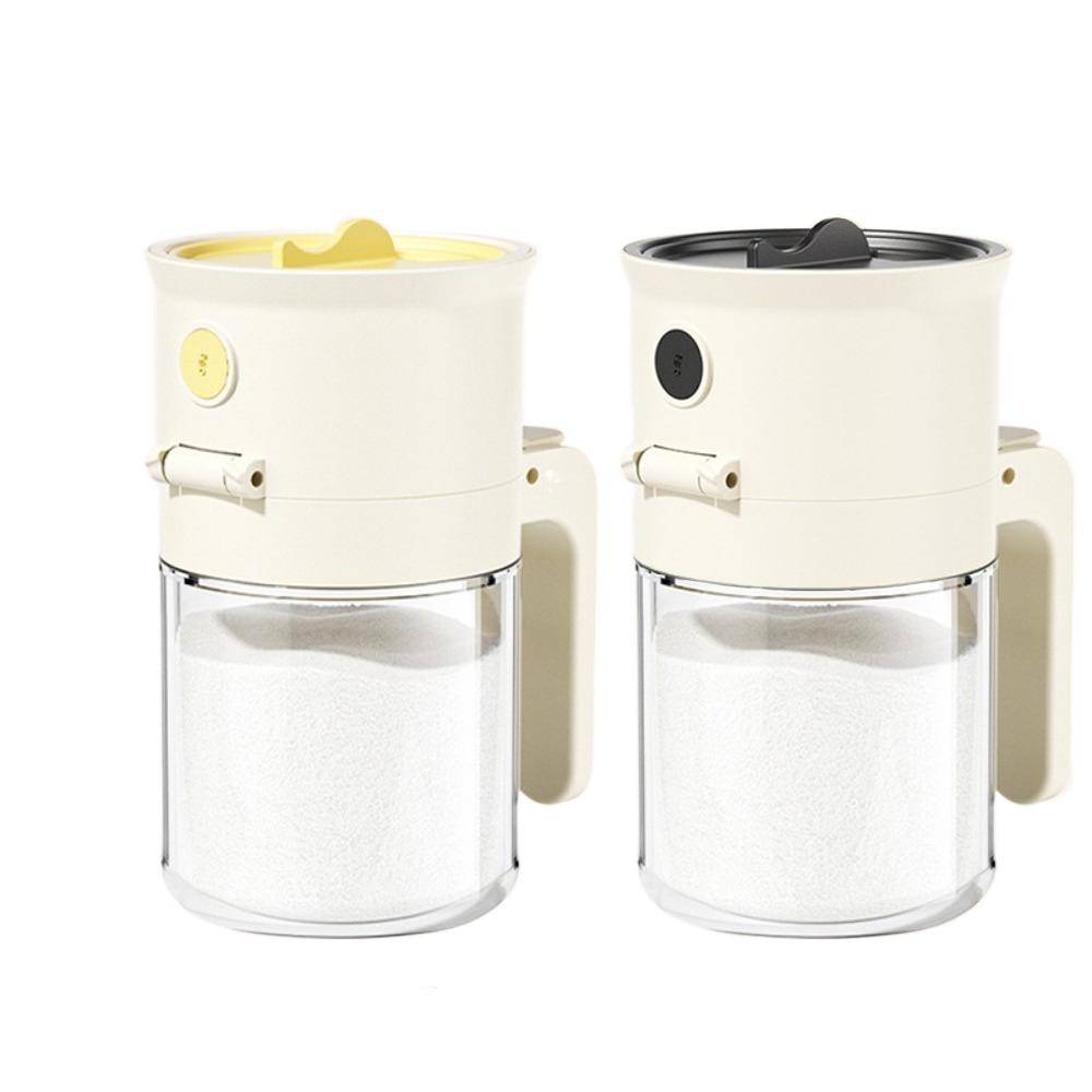 Quantitative Control 2 In 1 Salt Container 0.5g Glass Seasoning Box for Sugar Salt