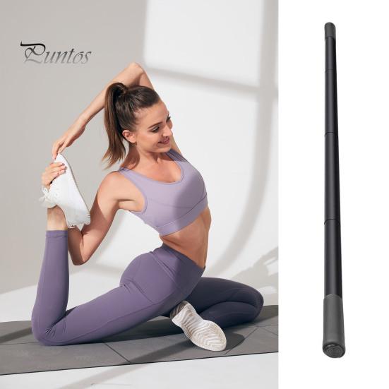 Йога-палка, регулируемые стержни для растяжки из нержавеющей стали с ручками из пенопласта, корректор осанки для занятий йогой, перекладина для упражнений на подвижность, гибкость, баланс