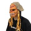 New pumpkin latex mask with moving mouth, skull mask, Halloween horror pumpkin mask, scary and frightening