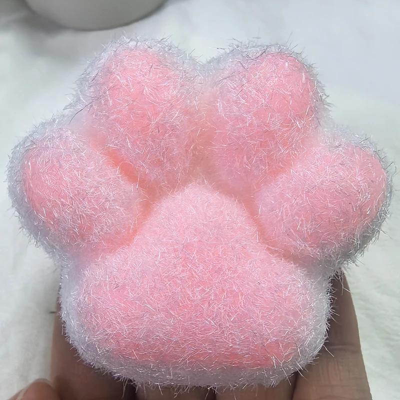 non-toxic Squeeze Cat Paw Toys Cute Soft Abreact Relief Relax Toys Sticky Decompressing Pinching Cat Paw Stress Relief Squishy Toy Gift