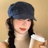 Шляпа-берет художника в британском стиле с плоским козырьком, восьмиугольная шляпа в стиле Y2k, корейский джинсовый берет, стритвир