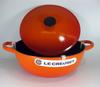 Мармит Оранжевый 22см Внутри Матовый Черный [Le Creuset]