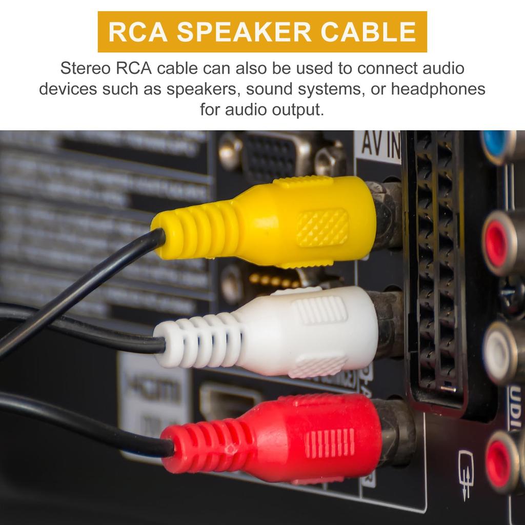 Uxcell AV Аудио Видео Разветвитель 3 RCA гнезда на 6 RCA 5 Композитных Видео Разветвитель Адаптер Выходной Кабель 2 шт. Кабель, Гнездо, Ножки,