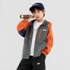 Boys' Outdoor Three-Color Splice Hooded Softshell Jacket