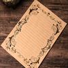 3Pcs Kraft Paper Envelopes with Clear Stripe Line Smooth Reliable Writing Vintage Style Invitations Elegant Wedding Stationery Set