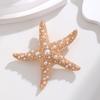 Unisex Starfish Star Metal Pin Jewelry Gift Chest Flower Pin Elegant Starfish Badge Pin  Men