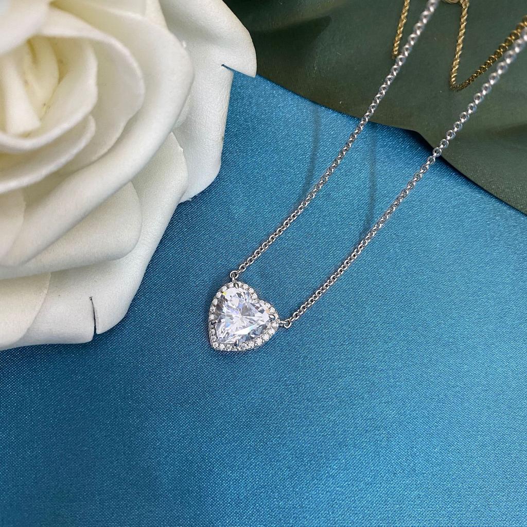 Gica Gema Высокоуглеродистые бриллиантовые ожерелья из стерлингового серебра 925 пробы, кулон в форме сердца, уникальный дизайн, романтические ювелирные украшения, подарки для свадебной вечеринки, новая тенденция