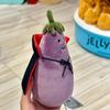 Lively Eggplant Doll Cute Vampire Eggplant Plush Toy  Companion and Soothing Gift