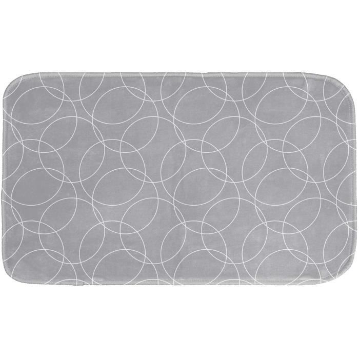 Tapis de bain - Elton - Gris - Rectangulaire - Autres motifs - Contemporain