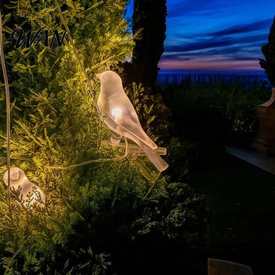 Solar Lawn Lights for Night Use Bird String Lights, Outdoor Waterproof Garden Light, Warm Glow LED Light Patio Balcony Decor Weatherproof Chain