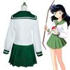 Аниме Косплэй InuYasha Higurashi Kagome женская униформа для девочек рубашка юбка костюм Хэллоуин карнавальные костюмы для взрослых