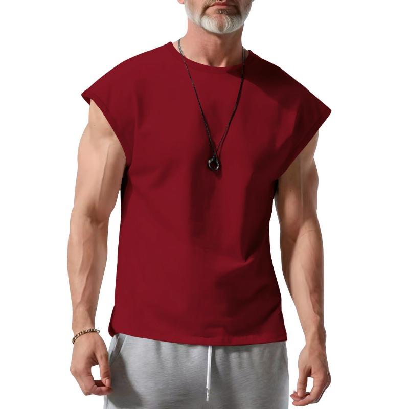 Мужская летняя новая безрукавка футболка молодежная повседневная свободная