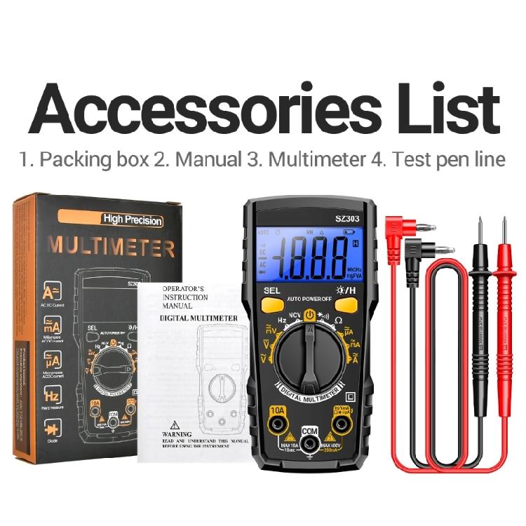 Ручной цифровой мультиметр Цифровые подсветки Амперметр Вольтметр Ом Вольтаж Тестер Измеритель для электрика