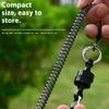 Fishing Magnetic Net Release Holder With Lanyard Fly Fishing Tool Strong Magnet Carabiner Key Chain Elastic Coil Stretch Tether
