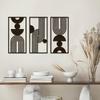 3pcs Wooden Craft Wall Mounted Decoration Wall Sticker Minimalist Home Wall Picture Abstract Hollow Wall Hanging Modern 5 Colors