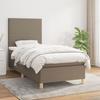 3142149 vidaXL Divan Bed with Mattress Taupe 90x200 Cm Fabric