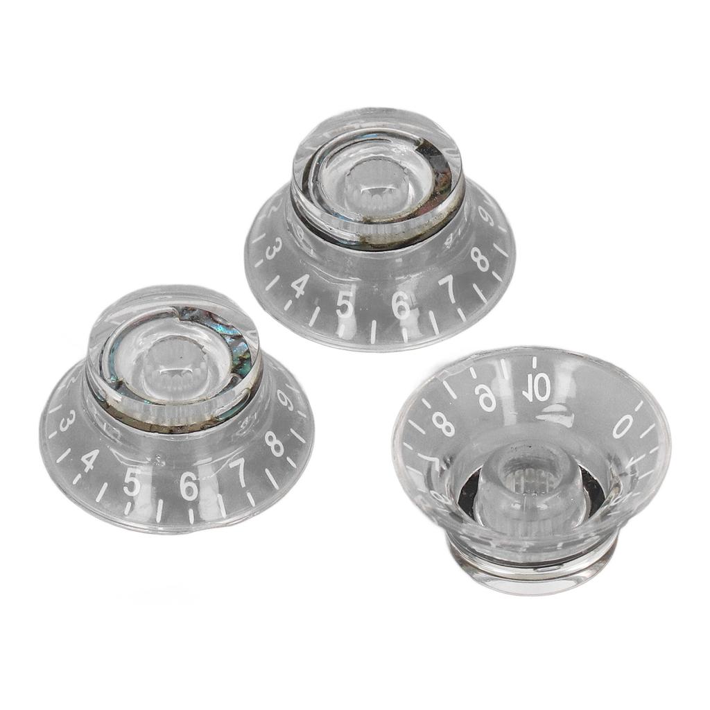 3 шт. Ручка управления потенциометром гитары Акрил 6 мм Внутренний диаметр Вращение на 360 градусов Ручка регулировки скорости гитары