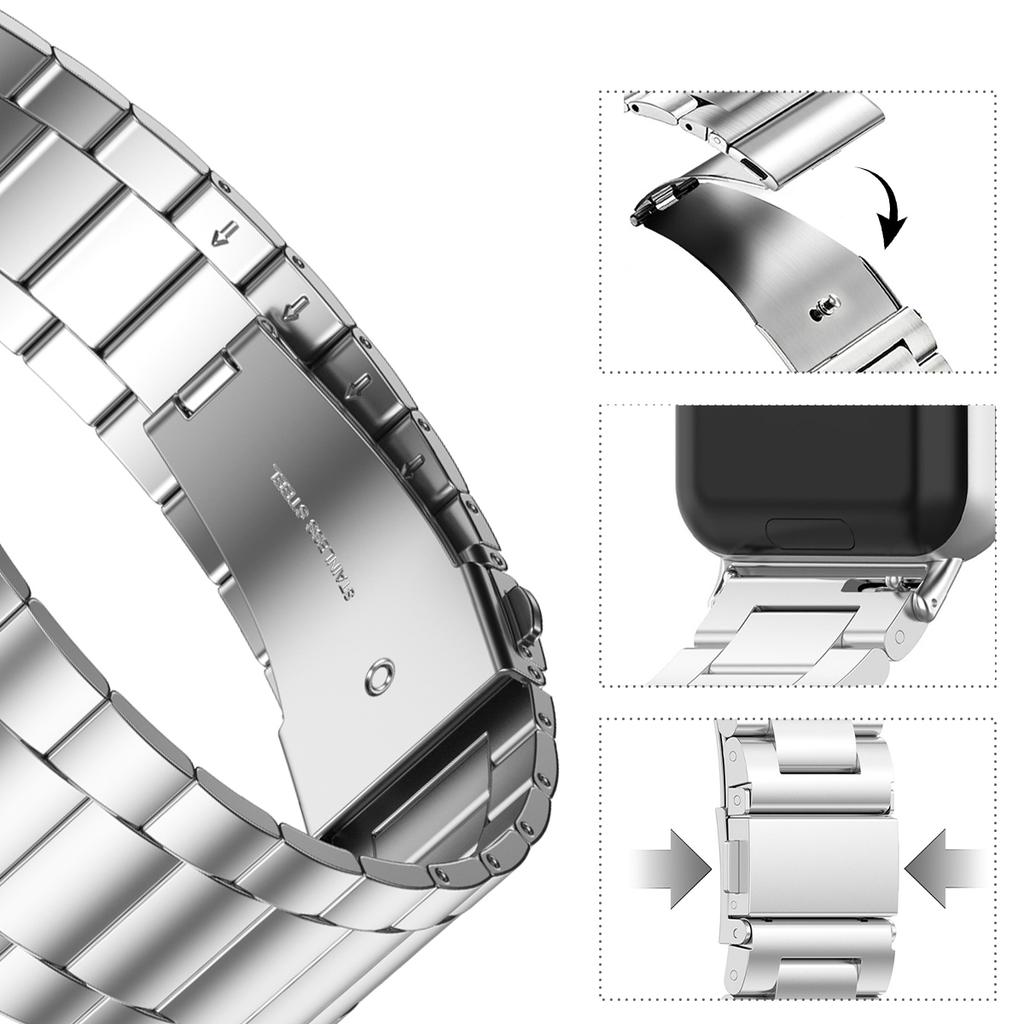 Ремешок из нержавеющей стали для Samsung Galaxy Fit 3, металлический браслет, роскошный деловой ремешок для Samsung Galaxy Fit3 SM-R390, аксессуары