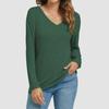 Womens Long Sleeve V Neck Shirts Basic Tee Casual Top Fall Trendy Tunic Outfits Fitted T Shirts