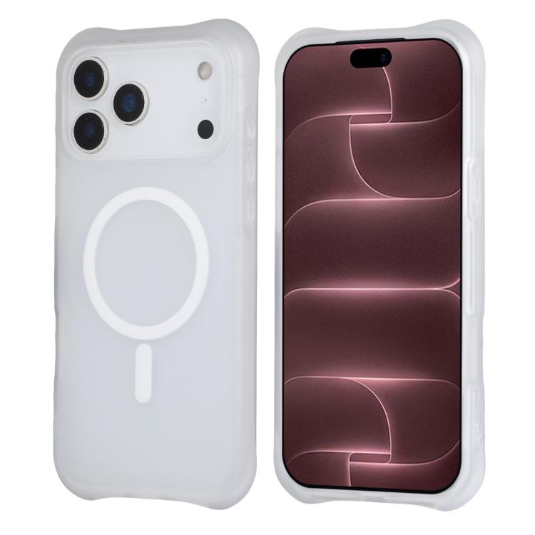 Transparent Color Airbag Shockproof Magnetic PC+TPU Protective Phone Case For iPhone 16 Pro