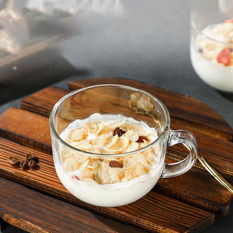 480 мл Прозрачная чашка для питья Термостойкая чашка для завтрака Чай Молоко Кофе Чашка Прозрачные стеклянные кружки Кружка для холодных напитков Посуда для напитков