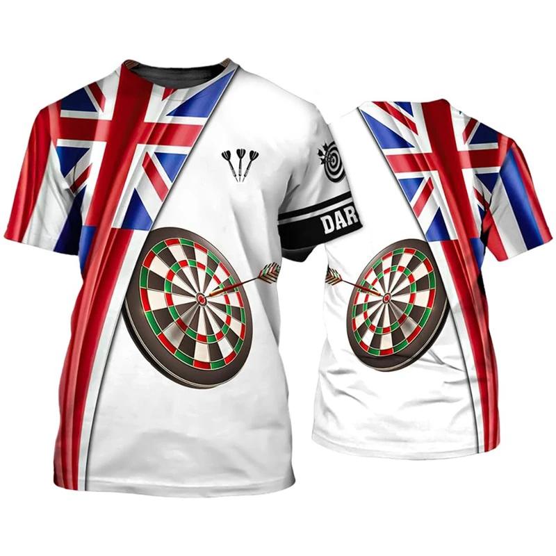 Cool Design Darts League T-shirt Men's Sport T-shirt 3D Darts Gift Print Fun Kids for Boys and Girls